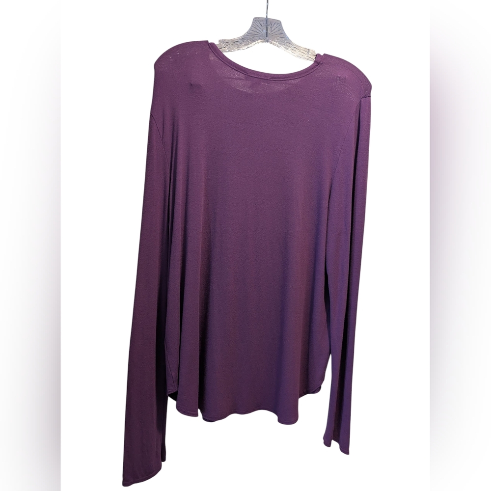 Eileen Fisher Women's Purple Long Sleeve Shirt Size Large Viscose Stretch *GUC* - Picture 2 of 11